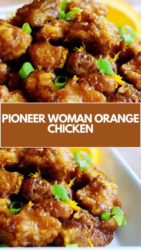 This delicious Pioneer Woman Orange Chicken recipe is a quick and easy meal that brings bold flavors to your table. With crispy, fried chicken coated in a tangy orange sauce, it’s perfect for weeknight dinners. Plus, you can easily adjust the sweetness with honey or sugar, using ingredients you likely already have! Pioneer Women Side Dishes, Pioneer Woman Orange Chicken, Chicken In Orange Sauce, Quick Orange Chicken Recipe, Orange Roasted Chicken, Ree Drummond Recipes The Pioneer Woman, Orange Sauce For Chicken, Pioneer Woman Chicken Recipes, Crispy Orange Chicken Recipe