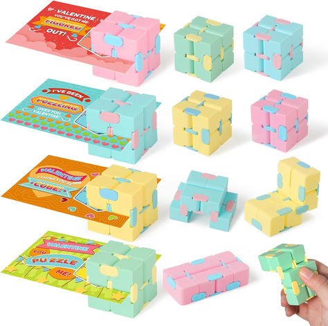 24 Pack Valentines Day Gifts for Kids, Valentine Cards with Infinity Cubes Fidget Toys, Valentines Cards for Kids Classroom, Valentines Fidget Cube Party Favors, Valentines Kids Toys Exchange Gifts #ad #valentine #valentines #valentinesforkids Valentines Cards For Kids, Kids Valentine Cards, Valentine Cards For Kids, Infinity Cube, Valentines Day Gifts For Kids, Valentines Kids, Classroom Valentines, Fidget Cube, Kids Rings