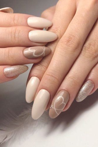 Ongles Beiges, Beige Nails Design, Simple Wedding Nails, Wow Nails, Nude Nail Designs, Beige Nails, Cream Nails, Almond Nails Designs, Wedding Nails Design