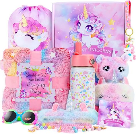 Amazon.com: Unicorn Toys for Girls Kids Toys 5 6 7 8 9 10+ Years Old, Kids Unicorn Gifts with Glowing Blanket/ Water Bottle/ Eye Mask/Headband/Crossbody Bag/Sunglass/12PCS Birthday Gift Toys for Girls 6-10+ : Toys & Games Toys For 6 Year Girl, Toys For 9 Year Girl, Toys For Girls Kids, Toys For 7 Year Girl, Girls Toys 6-8, Gifts For 5 Year Girl, Gifts For 7 Year Girl, Toys For Girls 8-9, Unicorn Toys For Kids