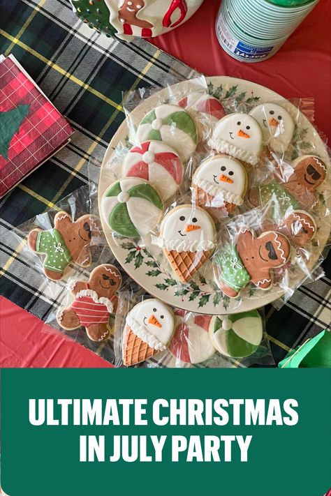 Christmas In June Party Ideas, Christmas In July First Birthday, Christmas In July Kids Party, Christmas In July Party Ideas For Kids, Christmas In July Birthday Party Kids, Christmas In July Desserts, Christmas In July Bridal Shower Ideas, Christmas In July Party Ideas Food, Christmas In July Food Ideas