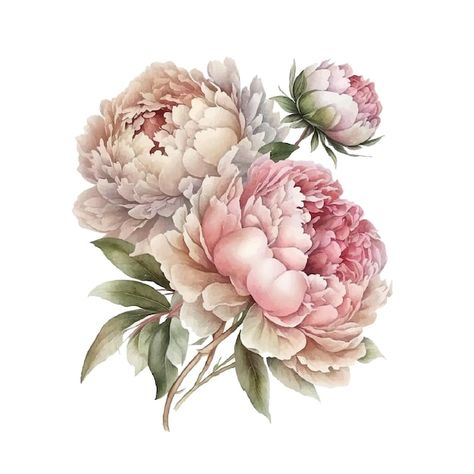 Peter Rabbit Pictures, Bouquet Of Peonies, Pink Peony Flower, Watercolor Peony, Flowers Wild, Vintage Flower Prints, Carnation Flower, Flower Watercolor, Creative Typography