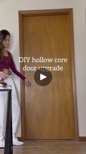 145K views · 1.9K reactions | Hollow core door DIY makeover! ✨ #hollowdoorproblems #hollowdoor #hollowcoredoor #hollowcoredoormaterial #diydoor #diydoors #diydoormakeover #interiordoor #interiordoors #interiordoormakeove | Challengeyourself Core Door Makeover Diy, Bathroom Door Ideas Diy, Hollow Door Makeover Diy, Update Hollow Core Doors, Cheap Door Makeover, Paint Inside Door, Painted Interior Doors Ideas, Door Diy Makeover, Inside Doors Ideas