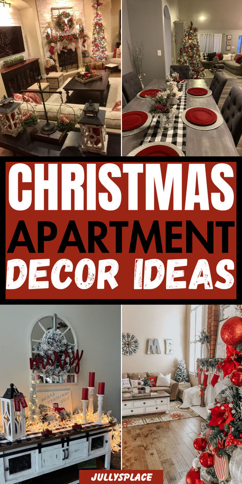 Christmas Decor Ideas First Home Christmas Decor, Side Table Christmas Decor Living Room, Room Sharing Ideas, Christmas Living Room Decorating Ideas, Christmas Console Table, Christmas Apartment Decor, Christmas Wall Decor Ideas, Christmas Mantel Ideas, Living Room For Christmas