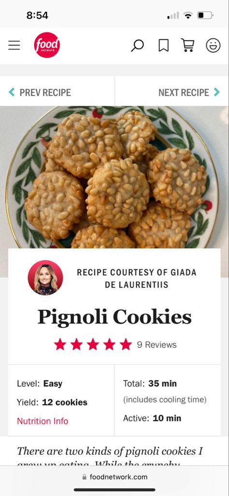 Italian Pinole Cookies, Pignoli Cookies Giada, Italian Pine Nut Cookies, Italian Pignoli Cookies, Pinoli Cookies Recipes, Pignoli Cookies Recipe Italian, Kieflies Recipe, Pinoli Cookies, Pinole Cookies