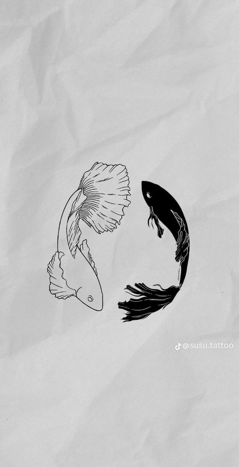 Jjk Simple Tattoo, Jjk Koi Fish Tattoo, Subtle Jjk Tattoo, Jujutsu Kaisen Fish, Jjk Fish Tattoo, Satosugu Tattoo Ideas, Jjk Tattoo Ideas Gojo, Jjk Tattoos Simple, Satosugu Fish Wallpaper