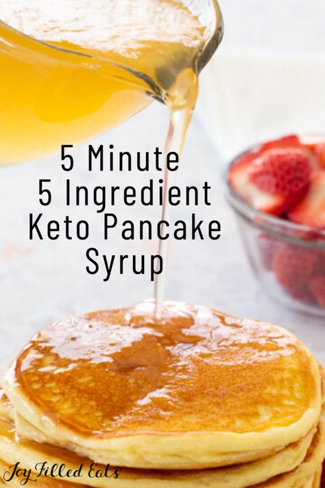 Keto Pancake Syrup, Keto Syrup, Pancake Syrup Recipe, Low Carb Pancake, Thm Breakfast, Keto Sauces, Low Carb Pancakes, Syrup Recipes, Sugar Free Maple Syrup