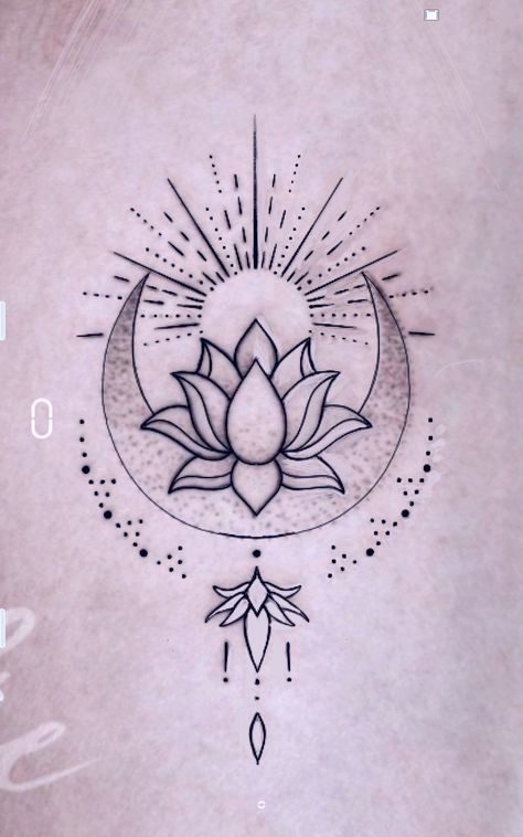 Dot Line Tattoo, Minimalist Tattoo Back, Lotusblume Tattoo, Tattoo Back Tattoo, Lotus Tattoo Design, Tattoo Back, Floral Tattoos, Tatuaje A Color, Shoulder Tattoos For Women