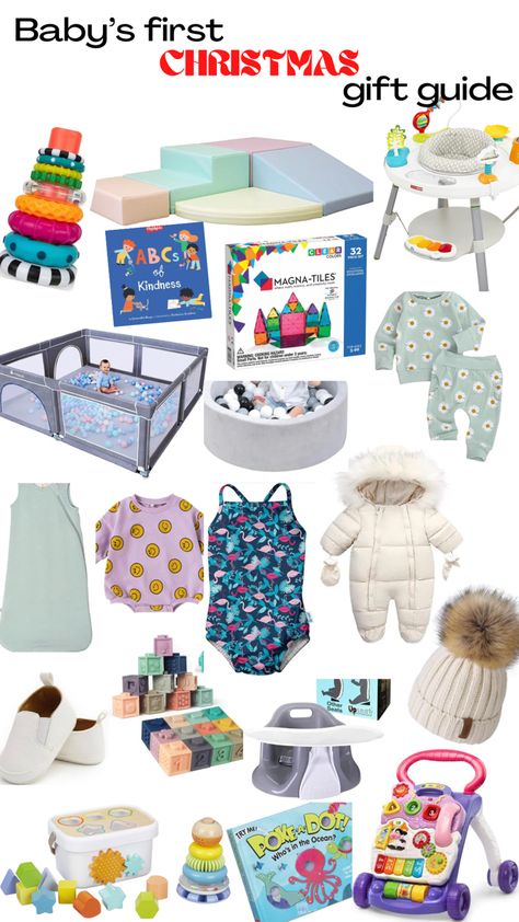 Christmas List For 8 Month Old, Christmas Presents For Infants, Gifts For Baby First Christmas, Baby's First Christmas Ideas, Newborn Christmas Presents, Baby Christmas Ideas Gifts, 8 Month Christmas Gifts, 7 Month Christmas Gifts, Christmas Presents For 6 Month Old Baby