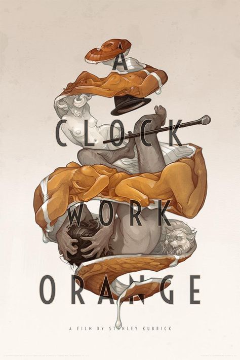 Wylie Beckert, Mondo Posters, A Clockwork Orange, Clockwork Orange, Dark Horse Comics, Movie Poster Art, Stanley Kubrick, Fantasy Artist, New Poster