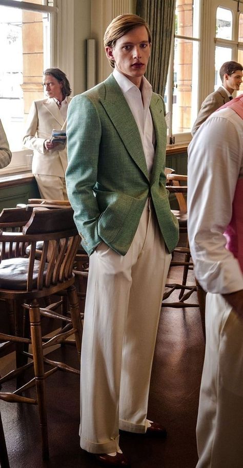 Vintage Mens Fashion, Green Suit, Vintage Suits, Prom Outfits, Suit Style, Men Fashion Casual Outfits, Well Dressed Men, Mode Inspo, 가을 패션