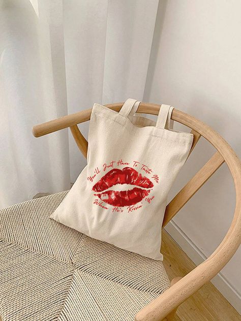 Sabrina Carpenter Taste Lyric Cotton Canvas Tote Bag, Short n Sweet Album, Coquette style bag, Girly Girl,Summer Shoulder Bag for Women by GirlyGalleryByTaylor on Etsy Sabrina Carpenter Accessories, Sabrina Carpenter Tote Bag, Canvas Bag Outfit, Custom Tote Bag Aesthetic, Aesthetic Tote Bag Design, Diy Tote Bag Design, Lipstick Design, Pinterest Shop, Bag Painting