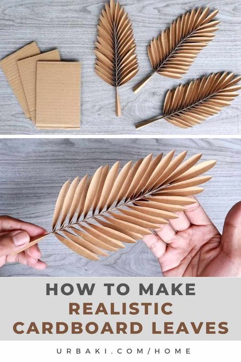 Cardboard realistic leaves are a simple yet effective way to add a touch of nature to your home decor. They are not only eco-friendly but they can also be used in a variety of creative ways to spruce up your living space. In this article, we’ll explore 5 DIY home decor ideas that use cardboard realistic leaves. Wall Art One creative way to use cardboard realistic leaves is to create wall art. You can create a stunning display by grouping several leaves of different sizes together and... Wall Art With Cardboard Boxes, Interesting Shelves Ideas, Card Board Wall Decor Diy, Recycled Cardboard Art, Cardboard Thanksgiving Decor, Diy Nature Decor Craft Ideas, Cardboard Sculpture Ideas Easy, Cardboard Wall Art Diy, Diy Cardboard Decorations