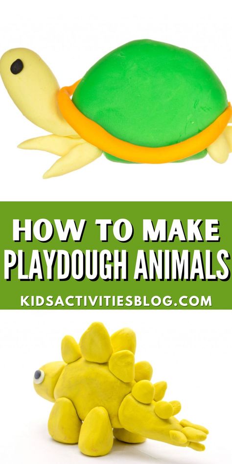 Play Dough Activities For Preschoolers, Simple Play Doh Creations, Playdough Ideas For Toddlers, Playdoh Animals How To Make, Playdough Animals Easy, Play Dough Dinosaur, Easy Playdoh Creations, Play Dough Art Ideas, Play Doh Ideas Kids