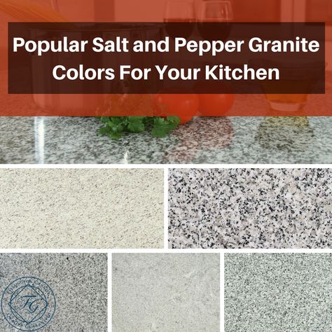 One of the most popular granite colors, salt and pepper, adds an attractive, stunning look to your home. Here are 5 granite color options you will love! Salt And Pepper Granite Countertops, Popular Granite Colors, Luna Pearl Granite, Travertine Kitchen, Granite Backsplash, Wooden Countertops, Natural Wood Flooring, Kitchen Floors, Granite Colors