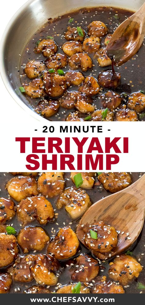 Vegetable Chow Mein, Chef Savvy, Teriyaki Shrimp, Serve Over Rice, Homemade Chicken And Dumplings, Shrimp And Rice, Homemade Teriyaki Sauce, Shrimp Recipes Easy, Teriyaki Sauce