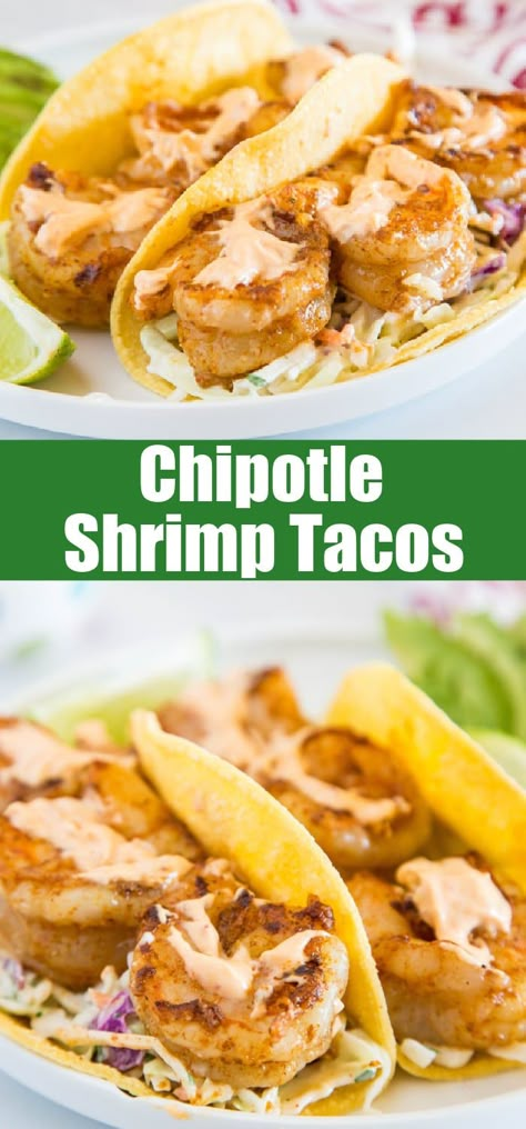 Chipotle Shrimp Tostadas, Shrimp Taco Crema, Honey Chipotle Shrimp Tacos, Shrimp Tacos With Chipotle Sauce, Shrimp Tacos Chipotle Sauce, Chipotle Sauce For Shrimp Tacos, Chili's Shrimp Tacos Copycat, Shrimp Chipotle Recipes, Street Shrimp Tacos