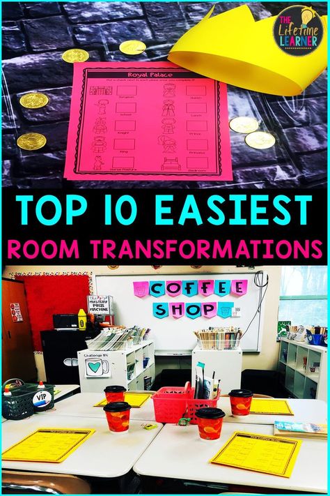 Ever wanted to try an EASY classroom transformation? This lists the 10 Easiest Classroom Transformations you can do! This can be used as practice or as a review activity for upper elementary students. Kids get to practice 3rd grade math concepts such as addition, subtraction, multiplication, division, geometry, fractions, area and perimeter, bar graphs, pictographs, word problems and many more. #3rdgrademath #teachers #classroomtransformation Math Spiral Review, Classroom Transformation, First Second Third, Area And Perimeter, Classroom Board, Math Challenge, Third Grade Classroom, Review Activities, Third Grade Math