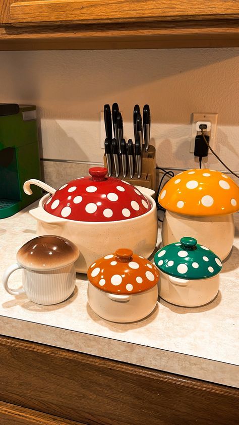 Room Decor Mushroom, Loving Boyfriend, Life In Nature, New Home Owner, Quirky Decor, Home Owner, Pot Set, Mushroom Decor, Cute House