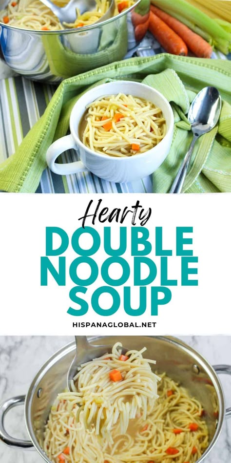 Double Noodle Soup, Chicken Noodle Soup Easy Simple, Chicken Noodle Soup For Two People, Cheesy Noodle Soup, Elbow Noodle Soup, Soup With Noodles Recipes, Quick Noodle Soup, Simple Noodle Soup, Easy Noodle Soup Recipes