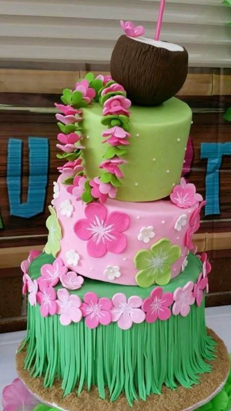 Tiki Party Cake, Hawian Birthday Party, Hawian Theme Party, Hawaiian Birthday Cake, Hawaiian Theme Cakes, Hawaiian Birthday Cakes, Tropical Birthday Cake, Hawaii Birthday Party, Summer Birthday Cake