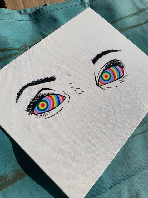 Trippy Drawing Ideas Easy, Trippy Drawing Ideas, Funny Painting, Trippy Drawings, Psychadelic Art, Trippy Painting, Hippie Painting, Simple Painting, Cute Canvas Paintings