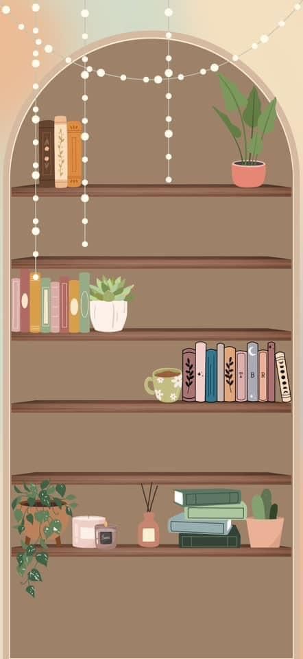 Bookshelf Iphone Background, Book Shelf Wallpaper Aesthetic, Bookshelf Homescreen, Bookshelf Wallpaper For Iphone, Bookworm Wallpaper Iphone, Bookcase Wallpaper Iphone, Bookshelf Lockscreen, Christmas Bookshelf Wallpaper Iphone, Iphone Wallpaper Bookshelf