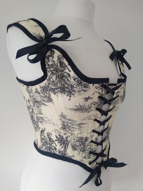 Corset 18th Century, Textiles Coursework, 18th Century Bodice, Stays Corset, Corset Stays, Malfoy Manor, Fair Outfits, Corset Fashion, Bias Binding