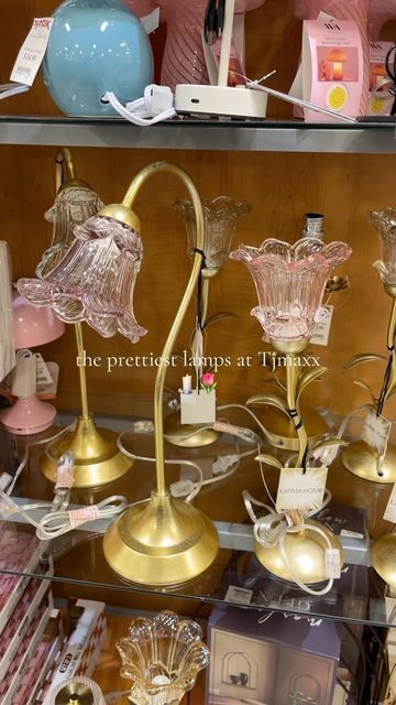 𐙚Priscilla on Instagram: "Flower lamps at Tjmaxx 🌷🕯️
♡
♡
♡
#tjmaxx #tjmaxxfinds #tkmaxx #tjmaxxhaul #tjmaxxhomegoods #flowers #flowerlamp #homedecor #homedecorideas #vintagedecor #houstontx #houstontexas #roomdecor #pink #coquette #coquetteaesthetic #coquettecore #roominspiration #bedroomdecor #marshalls #tjmaxxstyle" Flower Lamp Aesthetic, How To Decorate A Shelf In Bedroom, Tjmaxx Aesthetic, Antique Room Decor, Cottagecore Diy, Flower Lamps, Girly Home Decor, Coquette Decor, Room Details