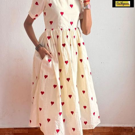 *CODE:DD2708ALM07* Beautiful fully stitched pure cotton dress Boutique finishing lining attached Sizes: S-XXXL PRICE: 1999/-+ shipping Cotton Dress Stitching Designs, Ikkat Frocks, Dress Stitching Ideas, Dress Stitching Designs, Kurta Pattern, Simple Frock, Pure Cotton Dress, Short Frocks, Dress Stitching