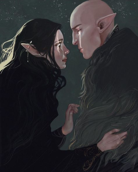 Anna Henrie (@annahenriart) • Instagram photos and videos Dragon Age Inquisition Solas, Solas X Lavellan, Solas Lavellan, Dragon Age Solas, Dragon Age Fanart, Solas Dragon Age, Dragon Age Romance, Fen Harel, Dragon Age Art