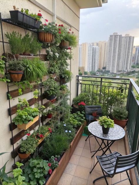 Transform your urban balcony into a cozy retreat! With vertical and container planting, you can enjoy nature right outside your window. Let's make our gardens beautiful together—share your favorite gardening tips below! #UrbanGardening #GardenInspo . #homeandgarden #betterhomesandgardens #gardenhome #gardeningathome #flowers #plants #beautifulflowers Diy Garden Pots, Maryland Garden, Rooftop Garden Urban, Penthouse Garden, Balcony Swing, Small Apartment Inspiration, Urban Balcony, At Home Garden, Small Balcony Garden