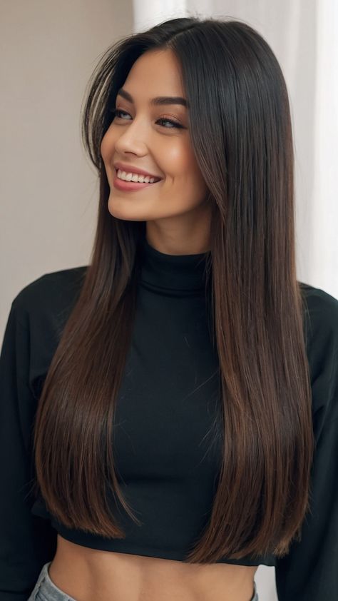 Discover a variety of elegant and easy straight hairstyles for long short and medium length hair From sleek and fancy looks to simple and natural ideas find the perfect style to suit your unique taste Long Straight Hair With Curtain Bangs Round Face, Straight Cut Hair With Curtain Bangs, Haircuts Curtain Bangs Layers, Curtain Bangs Straight Long Hair, Haircut 2024 Long Hair, Straight Cut With Curtain Bangs, Long Curtain Bangs Hairstyles, Haïr Cut Ideas For Straight Hair, Haïr Cut Straight Hair