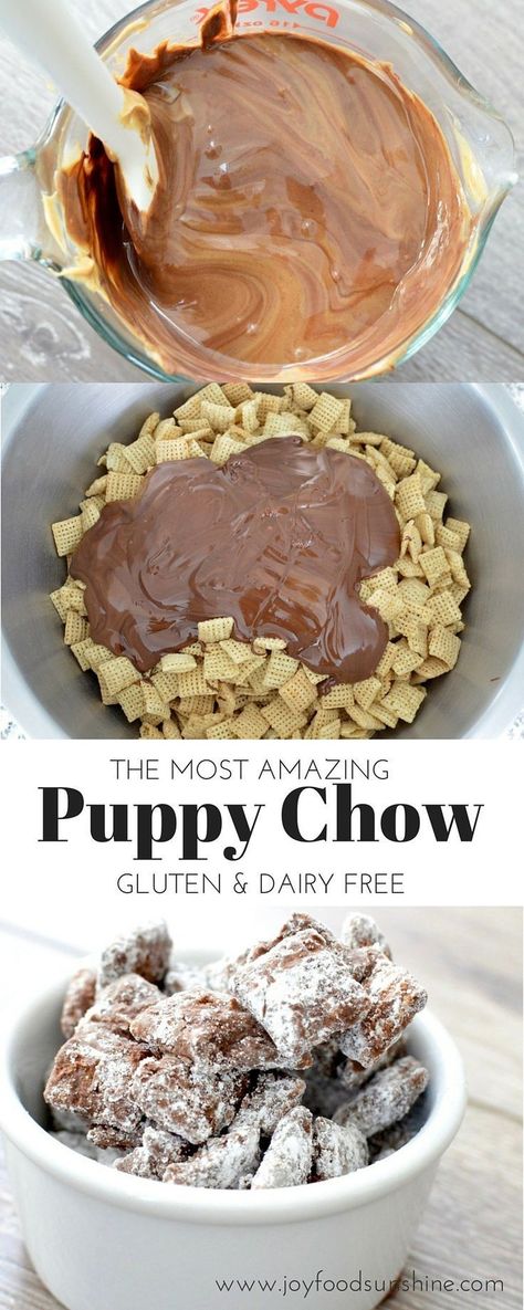 Best Puppy Chow, Best Puppy Chow Recipe, Puppy Chow Chex Mix Recipe, Puppy Chow Recipe, Healthy Vegan Dessert, Chex Mix Puppy Chow, Dairy Free Bread, Tarte Vegan, Chow Recipe