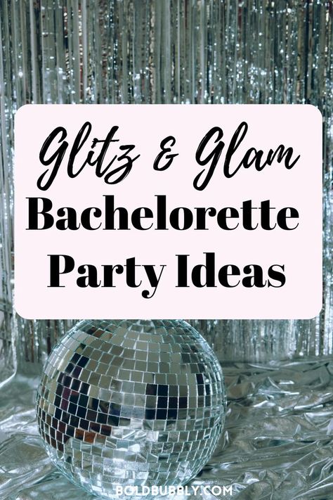 bachelorette party Bubbly Bachelorette Party, Glitz And Glam Bachelorette Party, Glam Bridal Shower Ideas, Glitz And Glam Bachelorette, Glam Bachelorette Party, Glam Bachelorette, Party Ideas Themes, Hens Party Themes, Party Planning Guide