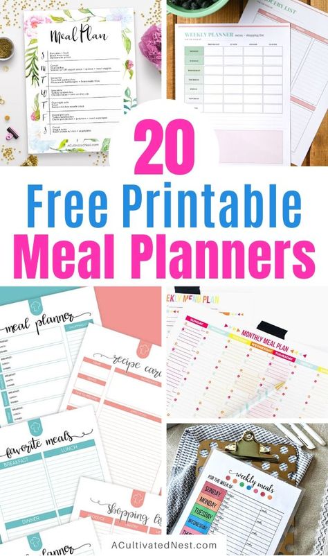 Meal Planning Printable Templates, Menu Planning Printable, Meal Planning Binder, Free Printable Menu, Menu Sans Gluten, Menu Planner Printable, Weekly Meal Plan Template, Free Meal Planner, Meal Prep Planner