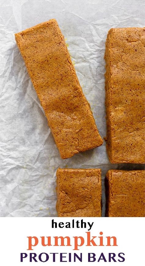 Healthy Protein Bar, Perfect Bar Recipe, Pumpkin Protein Bars, Healthy Pumpkin Bars, Pumpkin Pie Protein, Healthy Protein Bars, Pumpkin Protein, Protein Yogurt, Gluten Free Protein