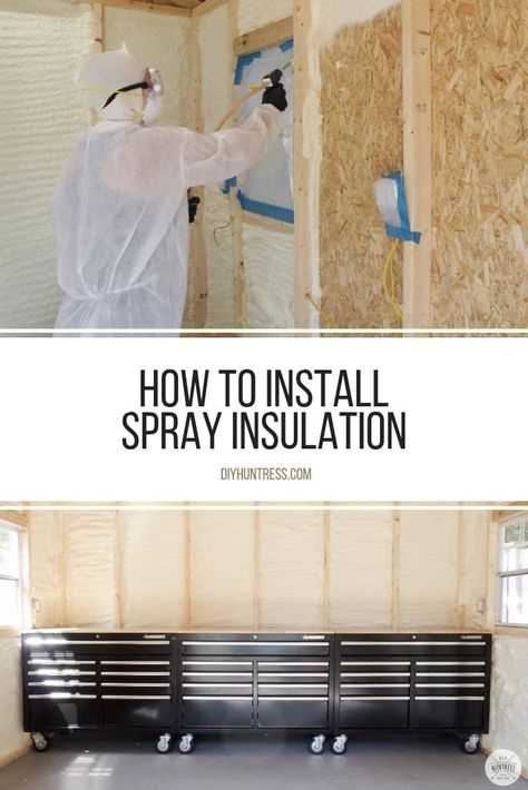 Cheap Insulation Ideas Diy, How To Insulate A Shed, Insulating A Metal Shed, Spray Insulation Diy, Diy Spray Foam Insulation, Insulating A Shed, Diy Huntress, Diy Insulation, Camper Repair