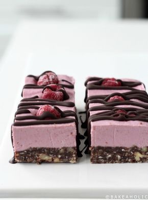 Raspberry Slice, Keto Chicken Alfredo, Deserturi Raw Vegan, Alfredo Bake, Raw Cheesecake, Cheesecake Vegan, Raspberry Bars, Chicken Alfredo Bake, Raw Vegan Desserts