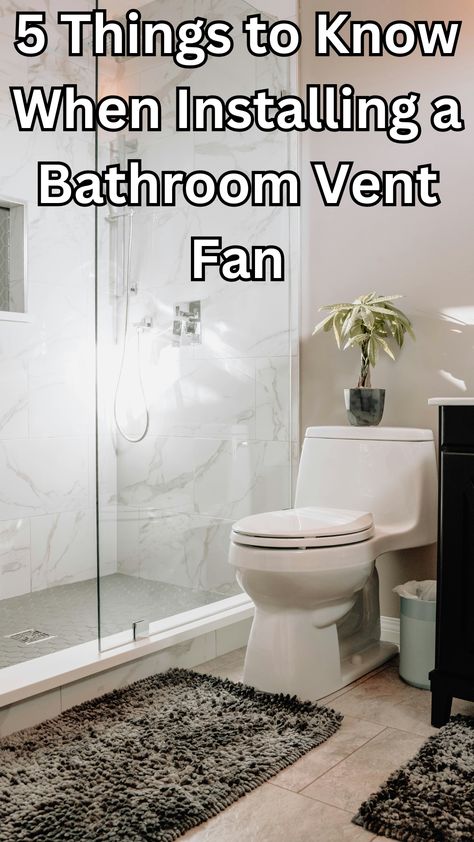 Installing a bathroom vent fan is an essential project for controlling moisture and preventing mold buildup. Bathroom Ventilation Ideas, Bathroom Exhaust Fan Ideas, Bathroom Ventilation Fan, Bathroom Vent Fan, Bathroom Vent, Bath Fan, Mobile Home Renovations, Ceiling Vents, Bathroom Ventilation