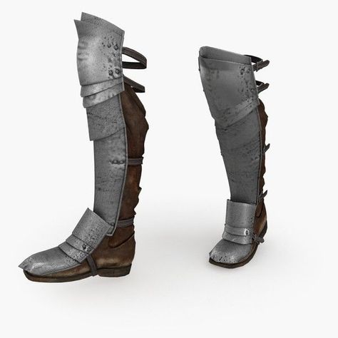 Dnd Heavy Armor, Boots Armor, Armour Boots, Knight Shoes, Armor Boots, Medieval Boots, Medieval Shoes, Armor Reference, Medieval Armour