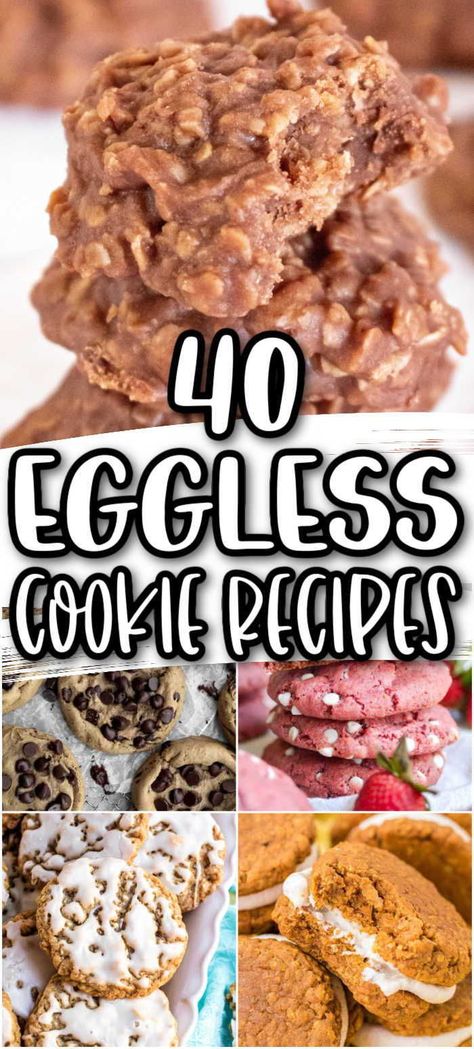 Cookie No Egg Recipe, Eggless Snickerdoodle Cookies, Baked Goods No Eggs, Homemade Cookies Without Eggs, No Egg Baked Goods, Egg Free Cutout Cookies, Cake Mix Cookies Without Eggs, Recipes Without Eggs Dessert, Easy Baking Recipes No Eggs