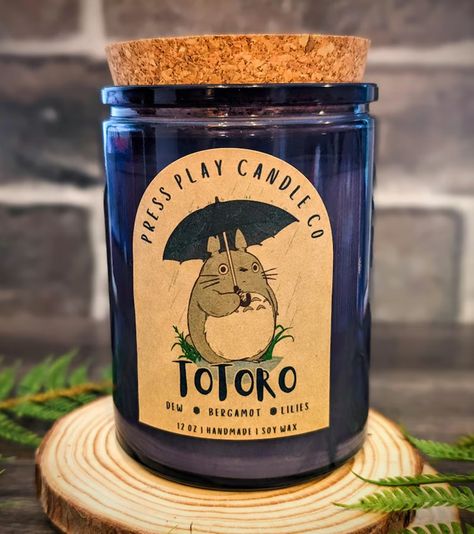 Dewy Flowers, Studio Ghibli Inspired, Earthy Fragrance, Lush Forest, Neighbor Totoro, Handmade Soy Candle, Lily Bloom, Mystical Forest, Forest Floor