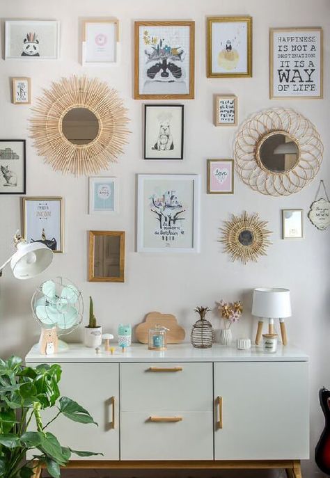 Gallery Wall Tips, French Country Wall Decor, Boho Gallery Wall, Unique Gallery Wall, Eclectic Gallery Wall, Modern Art Wall, Gallery Wall Living Room, Gallery Wall Decor, Anything Is Possible