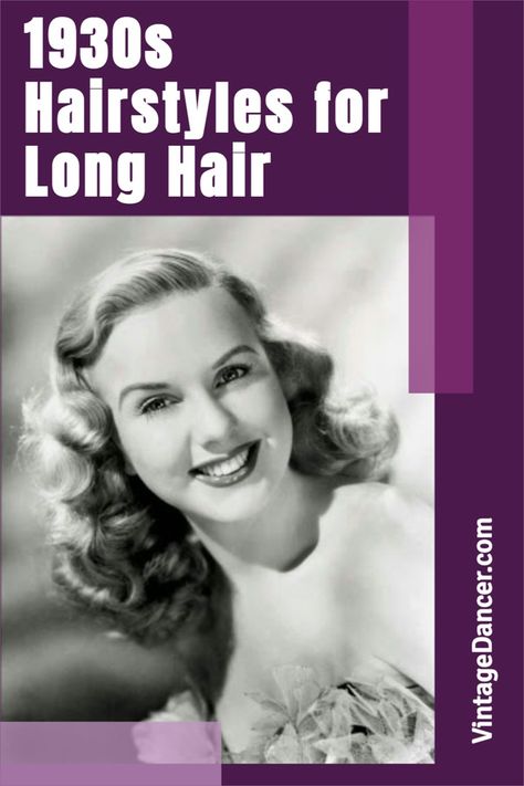 Hair Styles 1930 Vintage Hairstyles, 1930s Womens Hairstyles, 1930 Long Hairstyles, 1930 Women Hair, 1930s Wedding Hairstyles, Golden Age Of Hollywood Hairstyles, 1930s Curl Pattern, 1930s Bridal Hair, 1930s Hairstyles Tutorial