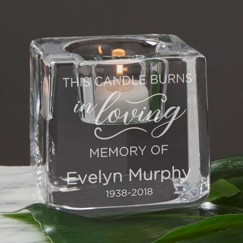 Candle In Memory, Personalized Memorial Candles, Memorial Candles, Memorial Candle Holder, Personalization Mall, Personalized Memorial Gifts, Memorial Ideas, Light A Candle, Memorial Candle