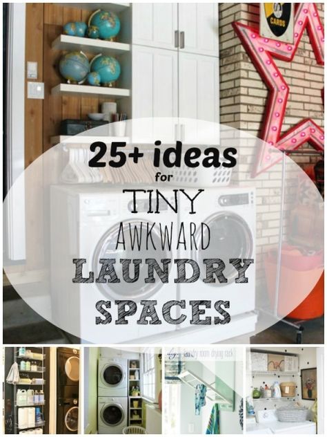 25 ideas for tiny awkward laundry spaces Small Laundry Space, Laundry Space, Laundry Room Layouts, Laundry Solutions, Laundry Room Inspiration, Laundry Room Remodel, Diy Laundry, Small Laundry Rooms, Small Laundry Room