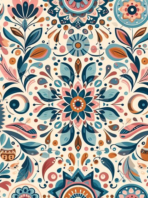 Scandinavian Folk Art Flowers, Folk Art Coloring Pages, Scandi Lifestyle, Art Coloring Pages, Folk Art Floral, Scandinavian Pattern, Folk Art Flowers, Stencil Templates, Scandinavian Folk Art