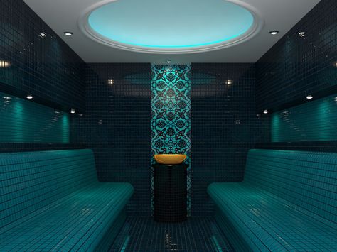 STEAM ROOM Ski Chalet Bathroom, Chalet Bathroom, Spa Interiors, Reception Interior, Steam Shower Cabin, Sauna Steam Room, Piscina Interior, Morocco Design, Sauna Design