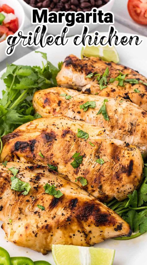 This easy recipe for Margarita Grilled Chicken is a must-make all summer long! Tender juicy chicken with the best flavor every time!